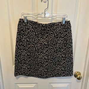 Loft leopard print skirt 19 inches long